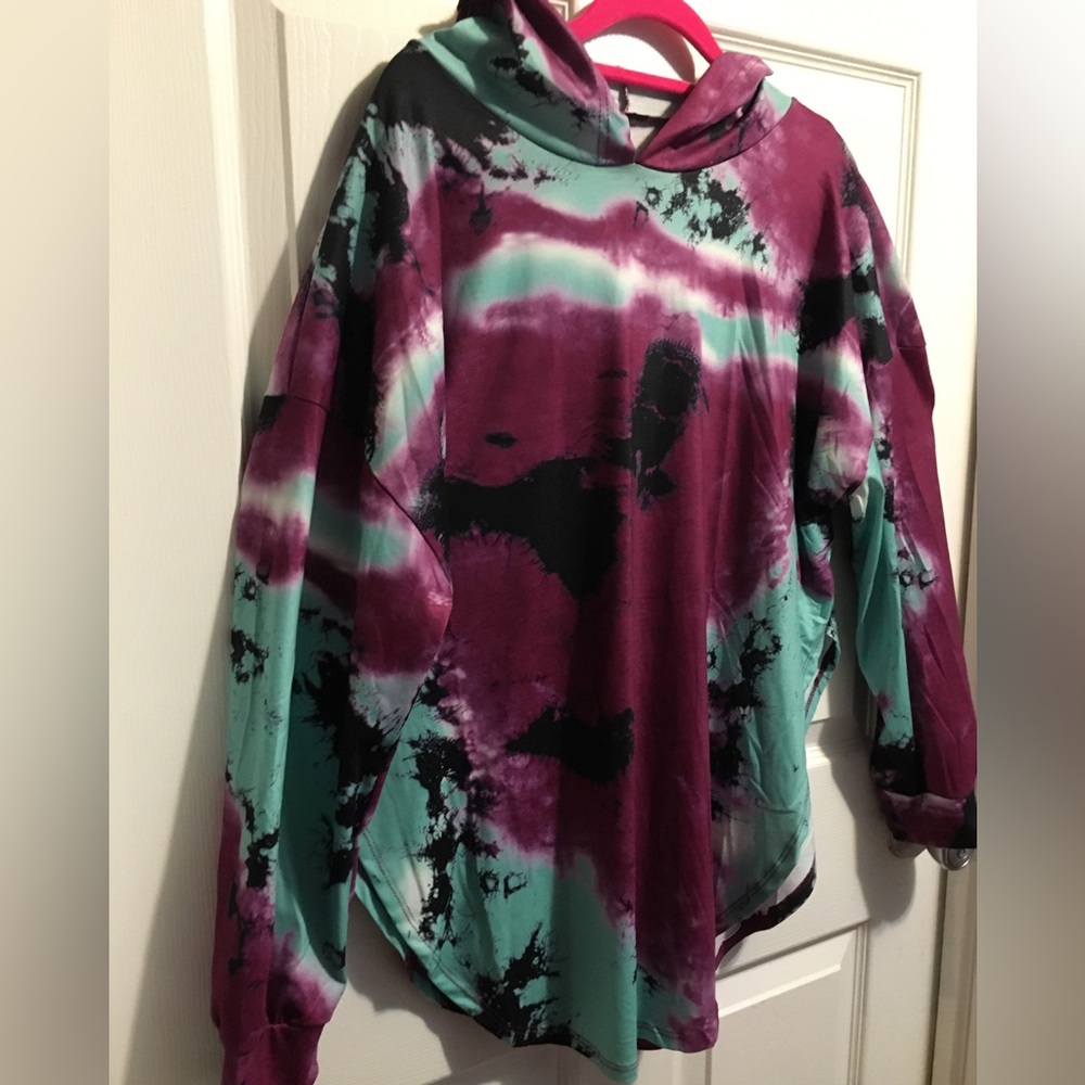 Tie Dye Hooded Shirt - Picture 6 of 12